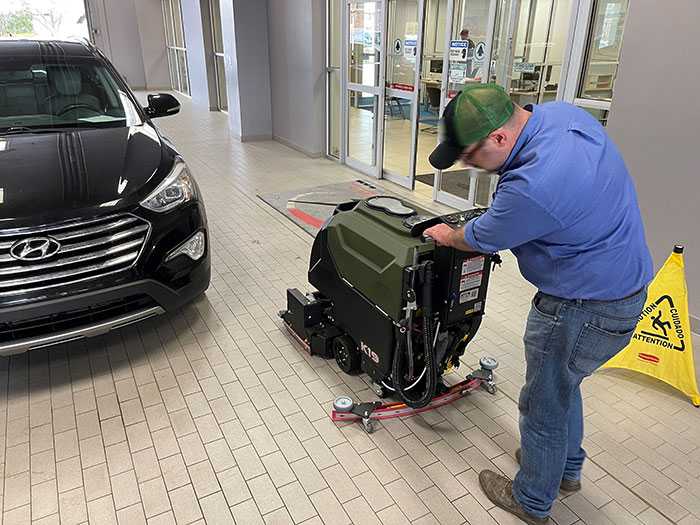 Automotive Car Dealership Floor Cleaning-Cleanup-Equipment-Rentals-Sales-Used-Bortek