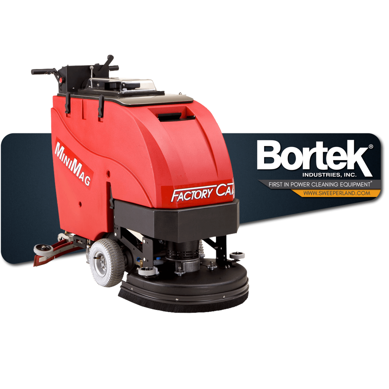 Factory Cat MiniMag Floor Scrubber Bortek Industries, Inc.