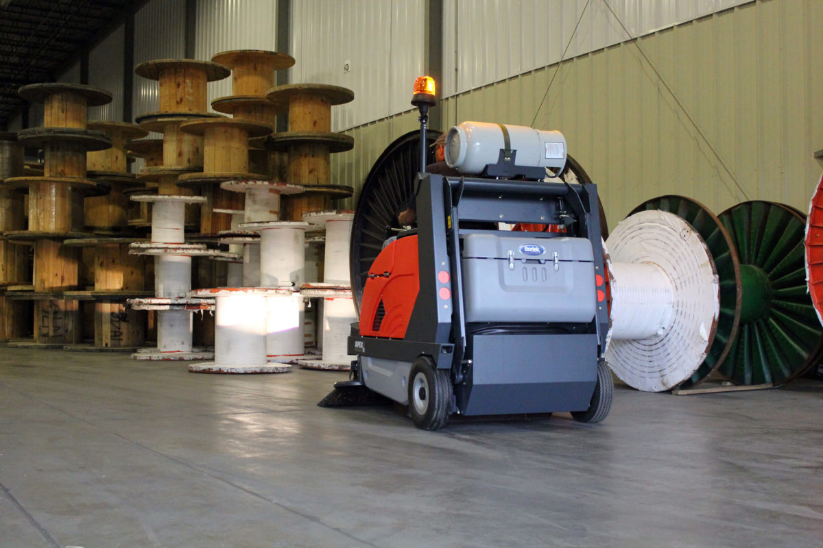 PowerBoss Apex 58 Rider Sweeper in Warehouse