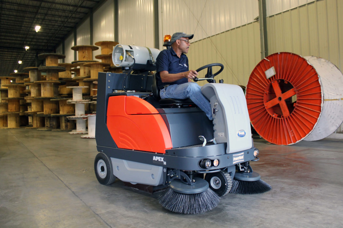 PowerBoss Apex 58 Sweeper in Warehouse