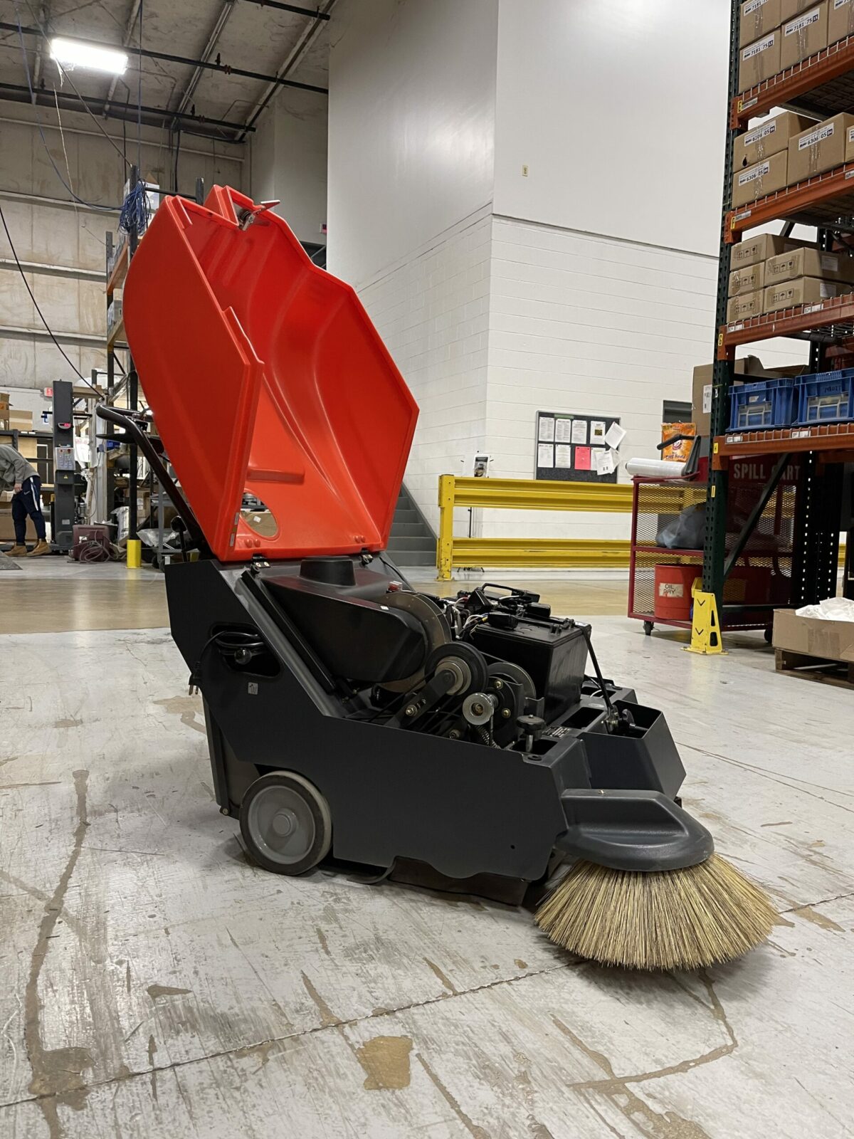 PowerBoss Collector 34 Walk-behind sweeper view of motor