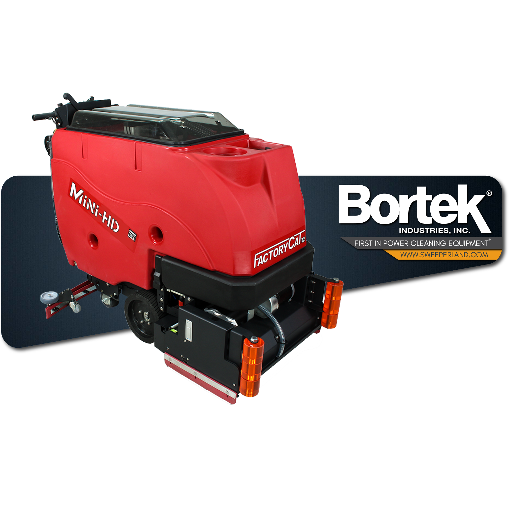 Factory Cat Mini-HD Floor Scrubber - Bortek Industries, Inc.