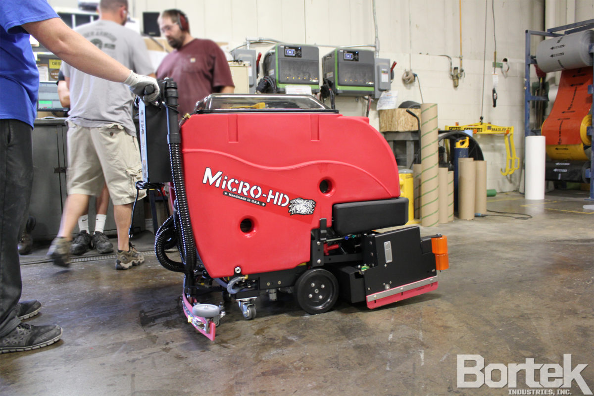 Factory Cat Micro-HD Scrubber in Use