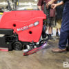 Factory Cat Micro-HD floor scrubber in use