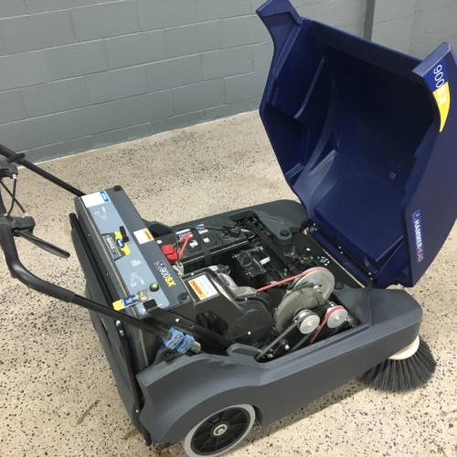 HammerHead 900SX- 360 VR-Battery- Bortek Industries, Inc. HammerHead 900SX Walk-Behind Sweeper Open Battery