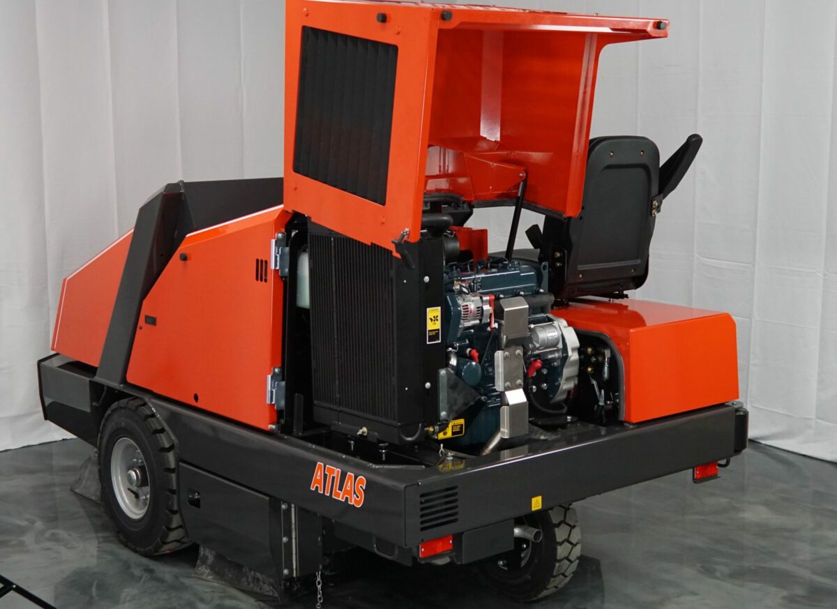 PowerBoss Atlas sweeper engine access