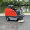 PowerBoss Apex 47 rider sweeper outdoors