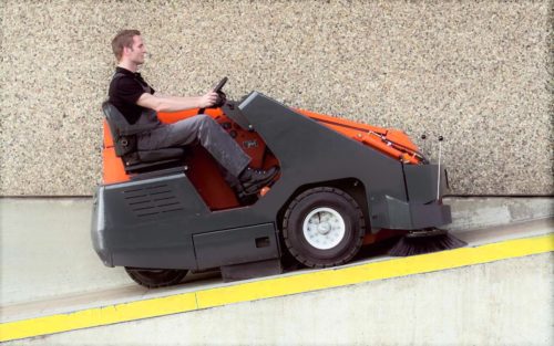 PowerBoss Armadillo 9X Parking Lot Sweeper