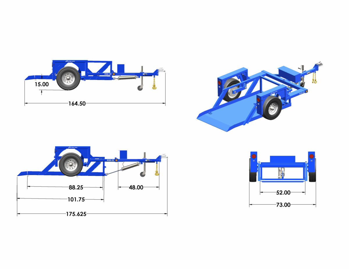 Air-Tow S8-35 Single Axle Flatbed Trailer - Image 6