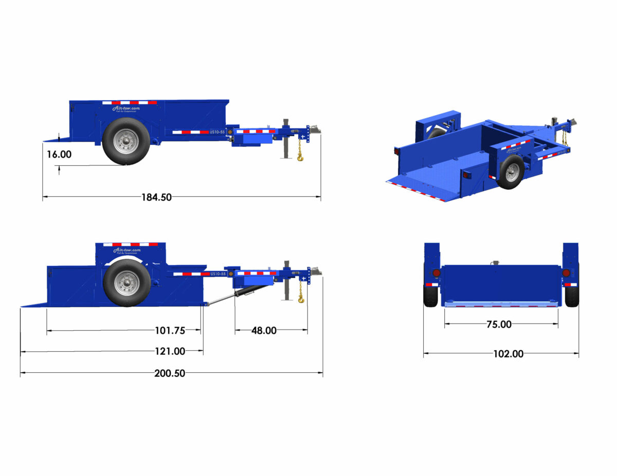 Air-Tow US10-55 Single Axle Utility Trailer - Image 7