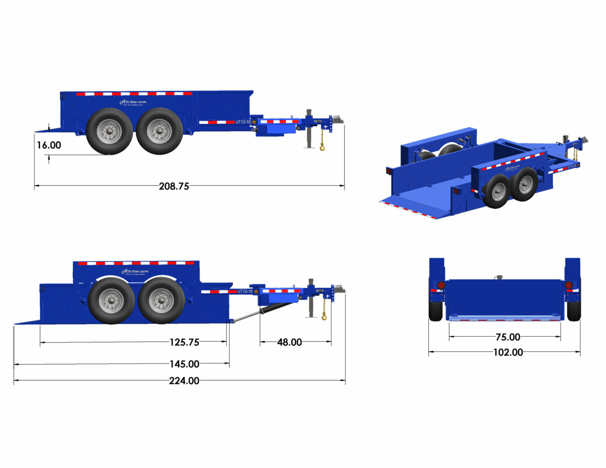 Air-Tow UT12-7 Tandem Axle Utility Trailer - Image 3