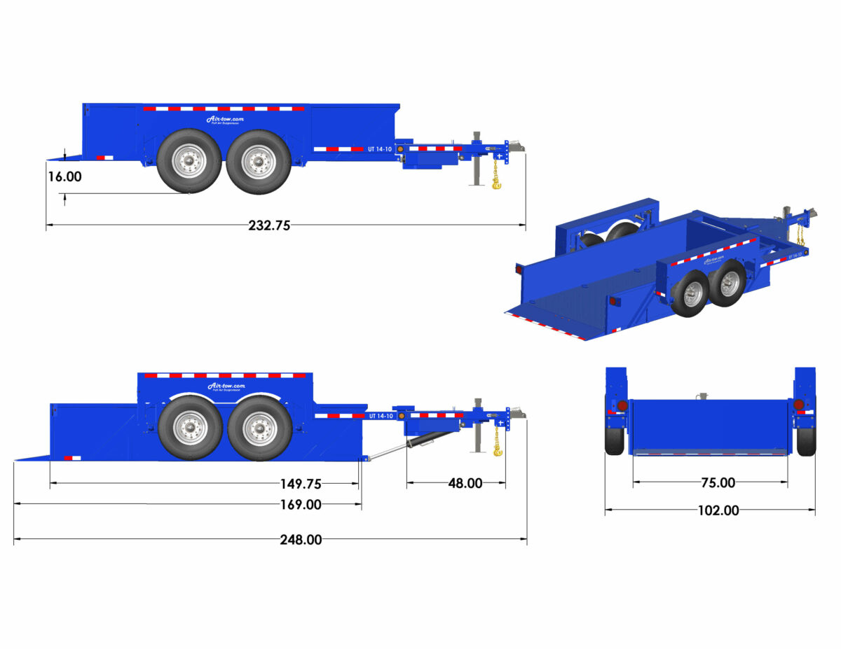 Air-Tow UT14-10 Tandem Axle Utility Trailer - Image 3