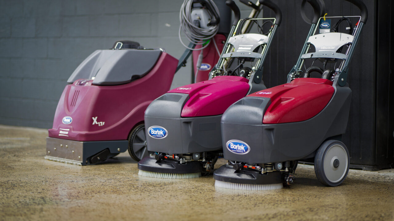 Minuteman cleaning equipment in use